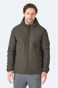 Slazenger - Slazenger HERNIS Erkek Kapüşonlu Fermuarlı Haki Mont & Kaban