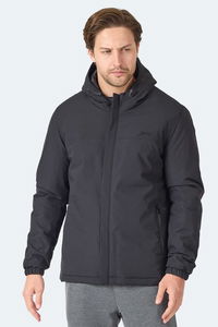 Slazenger - Slazenger HERNIS Erkek Kapüşonlu Fermuarlı Siyah Mont & Kaban