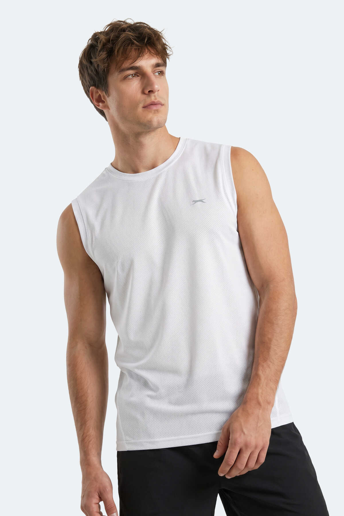 Slazenger - Slazenger HEROFIT Erkek Kolsuz Beyaz Atlet