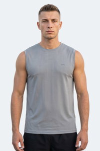 Slazenger - Slazenger HEROFIT Erkek Kolsuz Gri Atlet