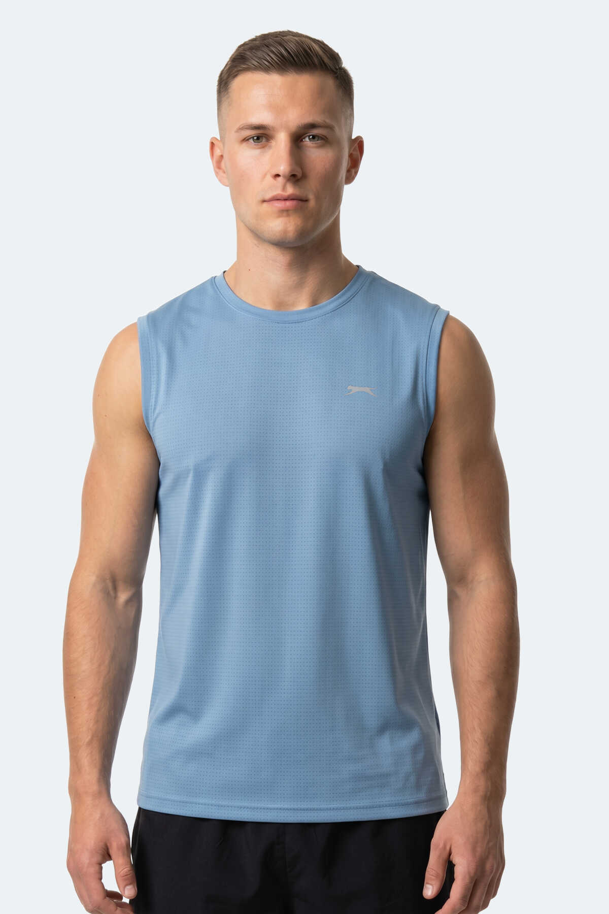 Slazenger - Slazenger HEROFIT Erkek Kolsuz Mavi Atlet