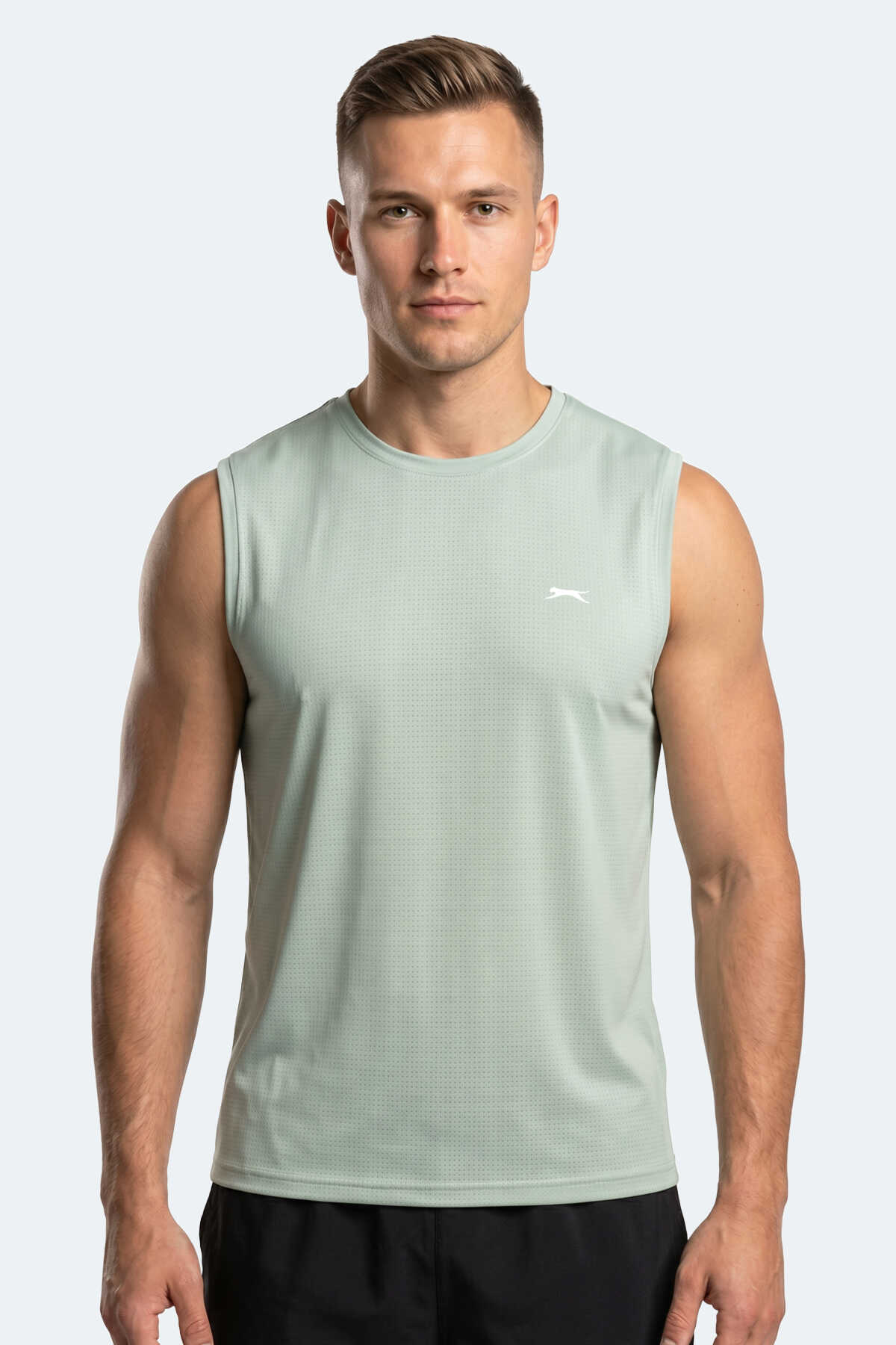 Slazenger - Slazenger HEROFIT Erkek Kolsuz Su Yeşili Atlet