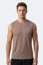 Slazenger - Slazenger HEROFIT Erkek Kolsuz Vizon Atlet