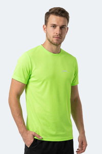 Slazenger - Slazenger HERRERA Erkek Neon Yeşil Tişört