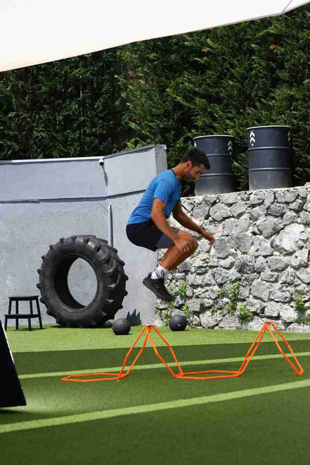 Slazenger - Slazenger Hız ve Çeviklik Antrenman Merdiveni Unisex Turuncu Futbol Aksesuarları