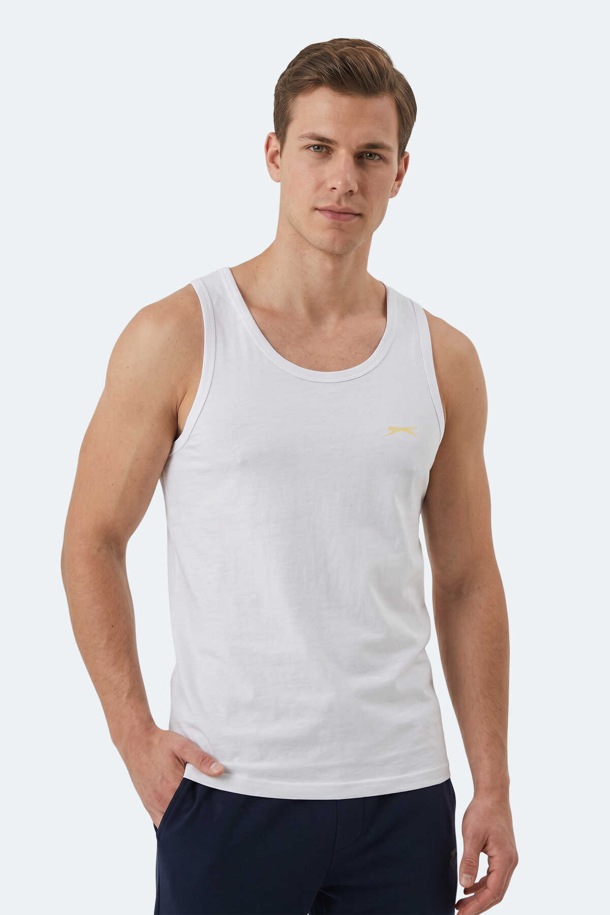 Slazenger - Slazenger HOKEY Erkek Beyaz Atlet