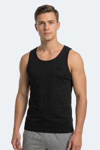 Slazenger - Slazenger HOKEY Erkek Slim Fıt Kolsuz Siyah Atlet