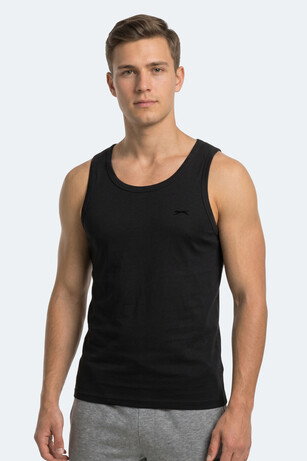 Slazenger HOKEY Erkek Slim Fıt Kolsuz Siyah Atlet