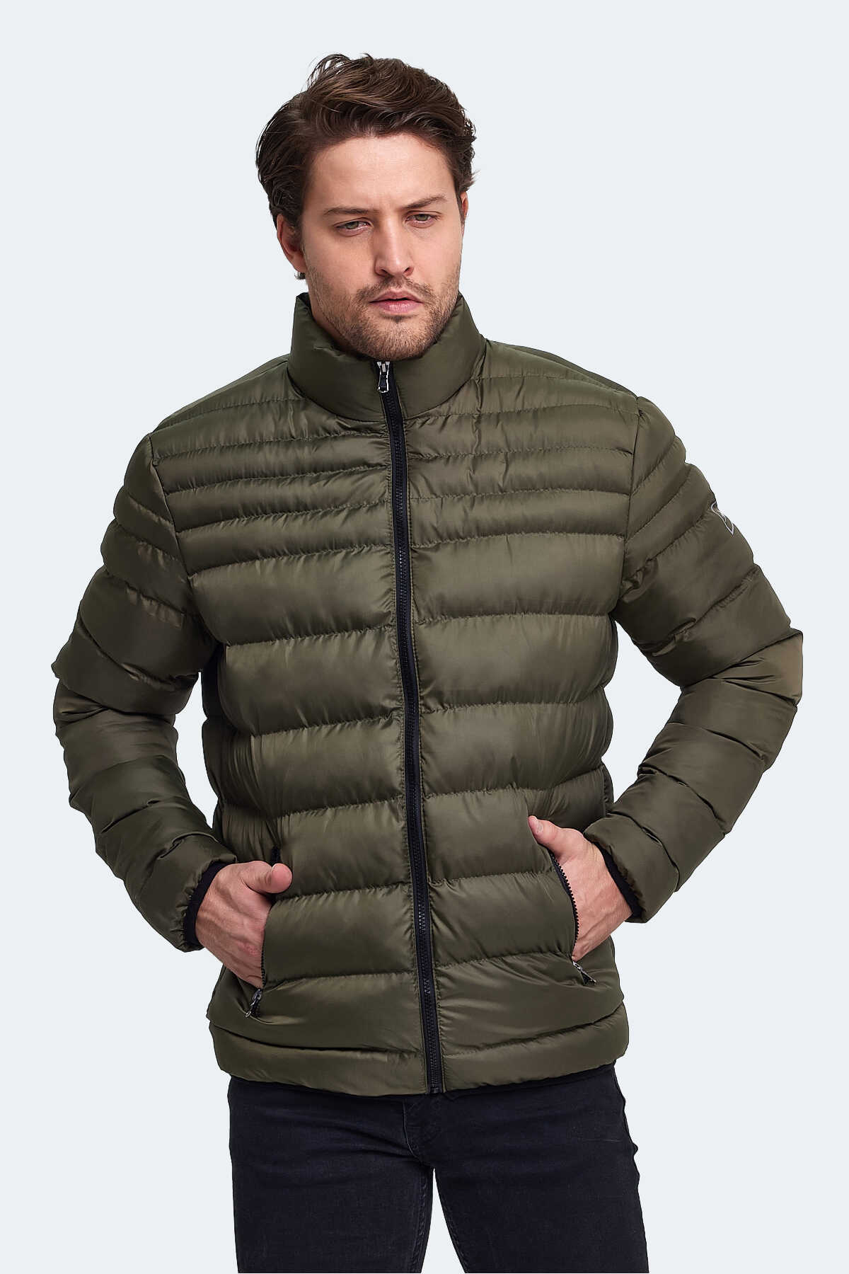 Slazenger - Slazenger HORIZON I Erkek Şişme Haki Mont & Kaban