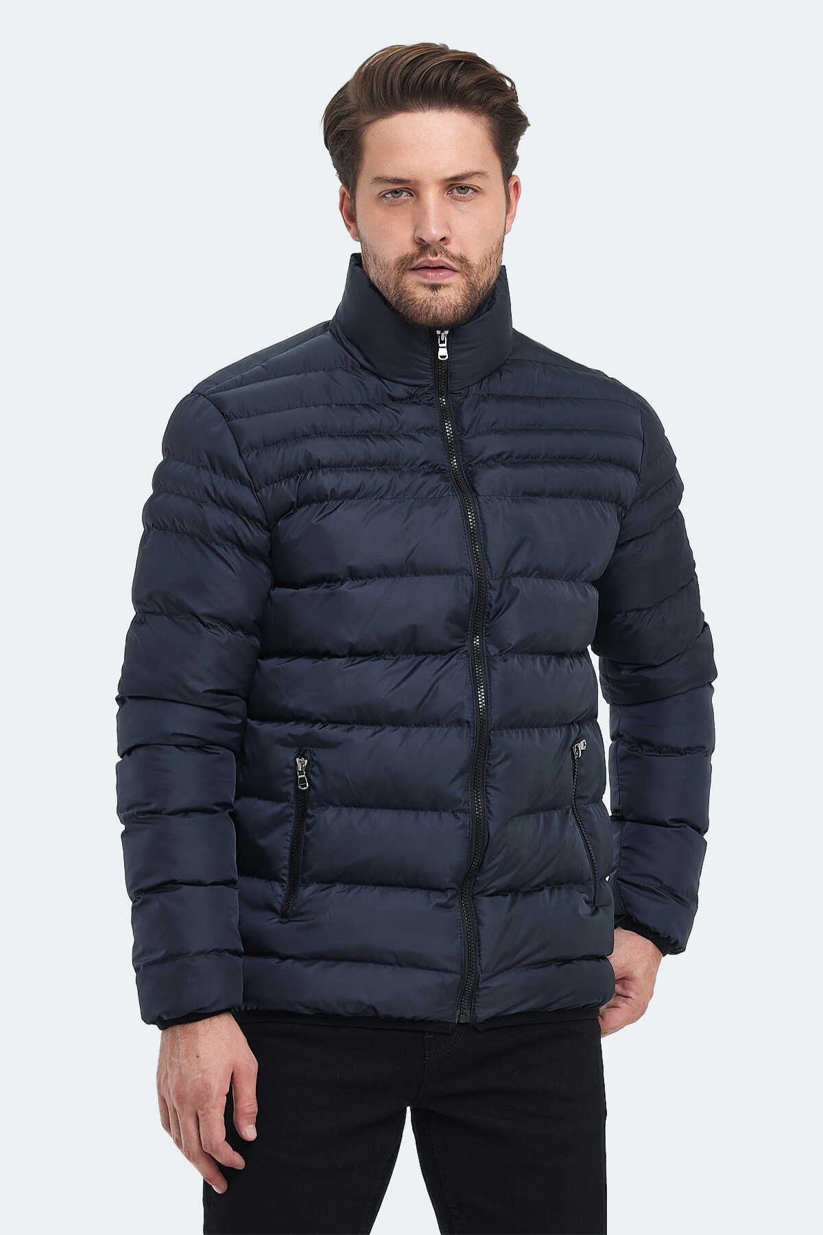 Slazenger - Slazenger HORIZON I Erkek Şişme Lacivert Mont & Kaban