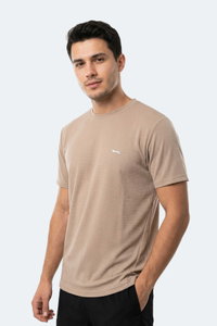 Slazenger - Slazenger HUGGER Erkek Vizon Tişört