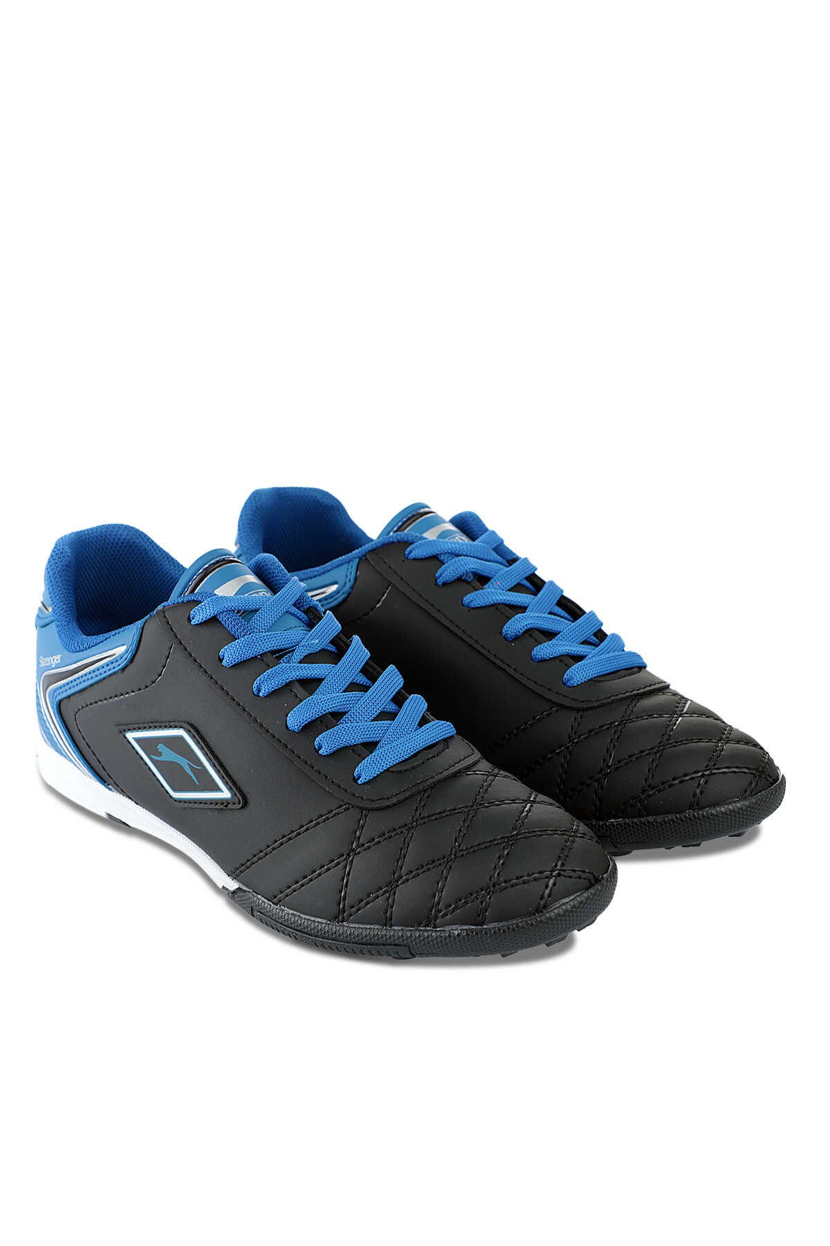Slazenger HUGO HS Futbol Erkek Çocuk Halı Saha Ayakkabı Siyah / Mavi