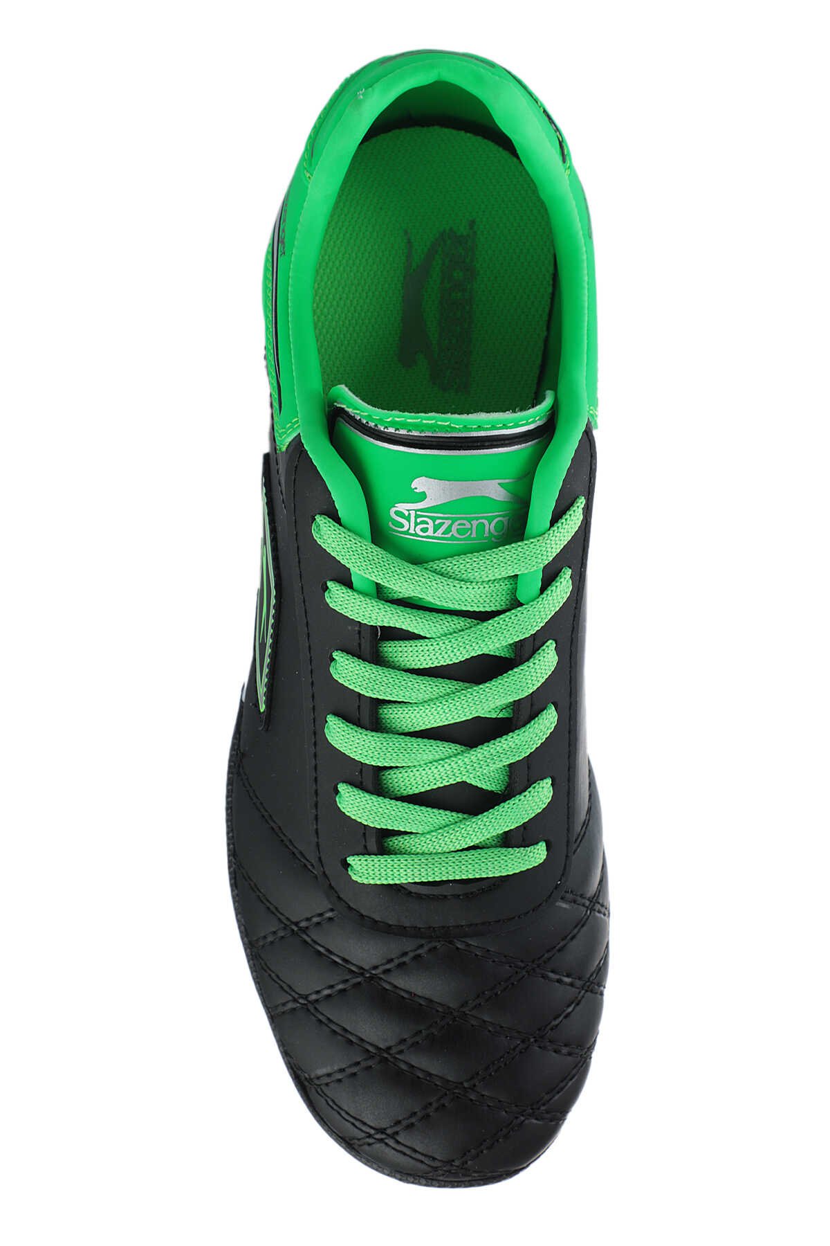 Slazenger HUGO HS Futbol Erkek Çocuk Halı Saha Ayakkabı Siyah / Yeşil