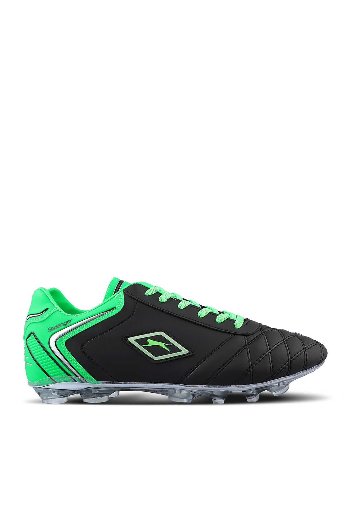 Slazenger - Slazenger HUGO KR Futbol Erkek Çocuk Krampon Ayakkabı Siyah / Yeşil