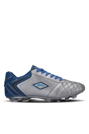 Slazenger HUGO KR Erkek Krampon Gri / Mavi Futbol Ayakkabısı 