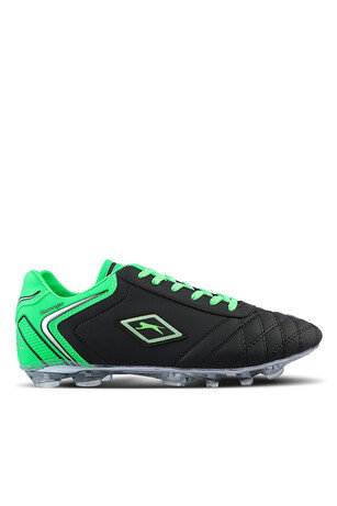 Slazenger HUGO KR Erkek Krampon Siyah / Yeşil Futbol Ayakkabısı 