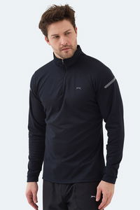 Slazenger - Slazenger INTIMATE I Erkek Dik Yaka Fermuarlı Lacivert Sweatshırt