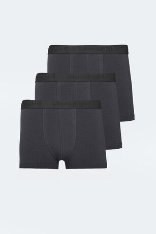 Slazenger JADAX 3 lü Set Erkek  Koyu Gri Boxer 