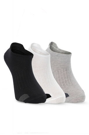 Slazenger JADEX 3 lü Erkek Patik Siyah / Beyaz Çorap