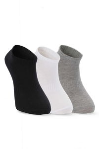 Slazenger - Slazenger JADIRA 3 lü Erkek Siyah / Beyaz Çorap