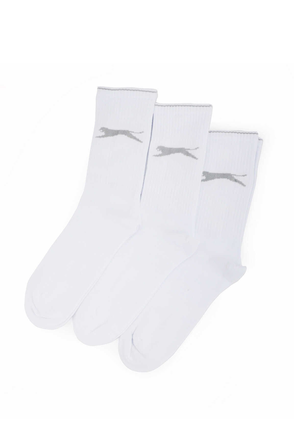 Slazenger - Slazenger JAGO 3 lü Erkek Çorap Beyaz