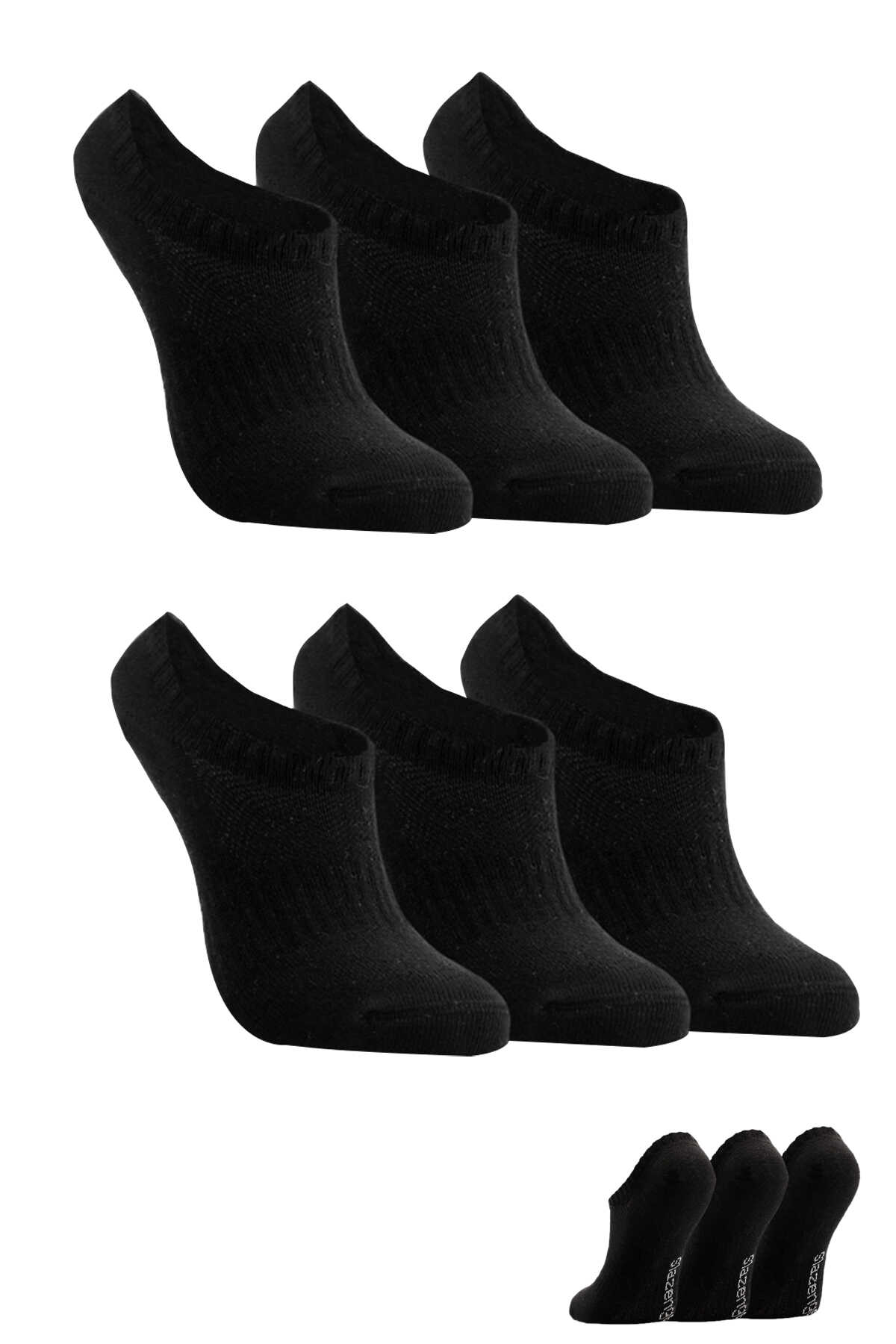 Slazenger - Slazenger JAKE 6 lı Set Kadın Siyah Çorap