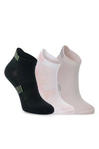 Slazenger - Slazenger JALIA 3 lü Kadın Siyah / Beyaz Çorap