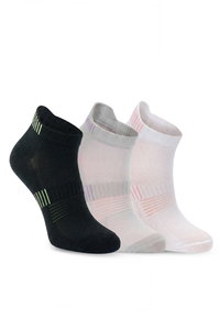 Slazenger - Slazenger JALIA 3 lü Kadın Siyah / Gri Çorap