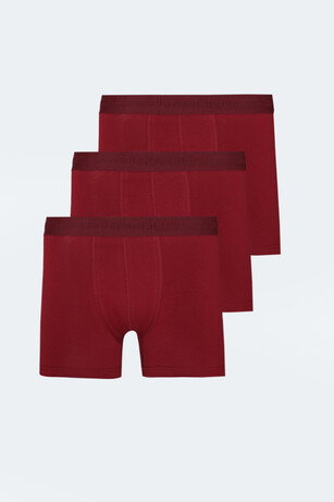 Slazenger JAMA 3 lü Set Erkek  Bordo Boxer 