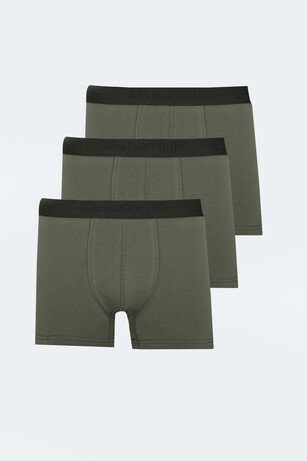 Slazenger JAMA 3 lü Set Erkek  Haki Boxer 