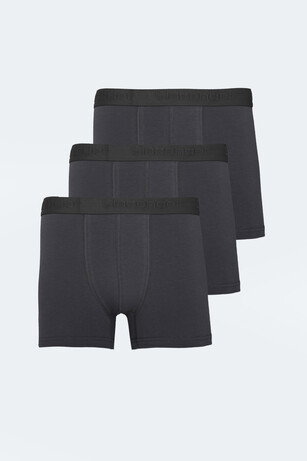 Slazenger JAMA 3 lü Set Erkek  Koyu Gri Boxer 