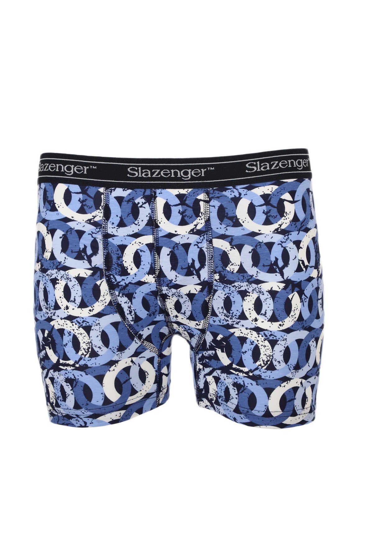 Slazenger - Slazenger JAMA Erkek Boxer İç Giyim Saks Mavi / Beyaz