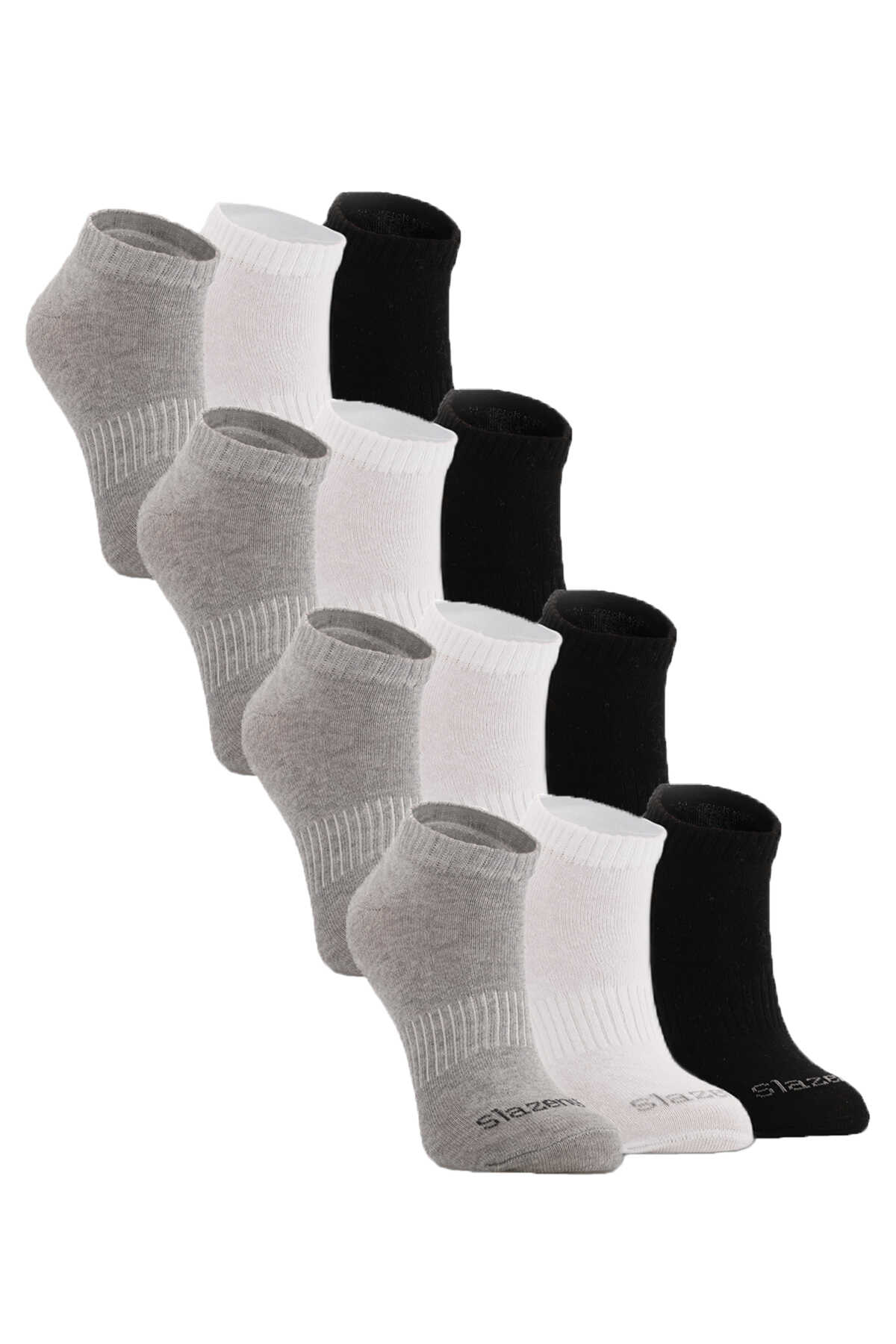 Slazenger - Slazenger JAMAL 12 li Set Kadın Karışık Çorap