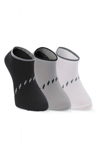 Slazenger JARA 3 lü Erkek  Siyah / Gri Çorap 