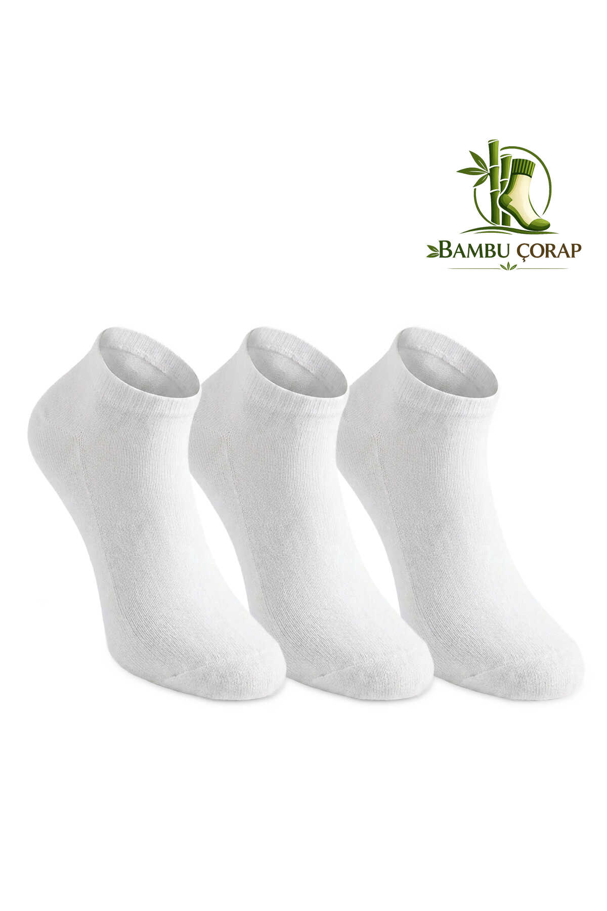 Slazenger - Slazenger JEFRY 3 lü Erkek Bambu Beyaz Çorap