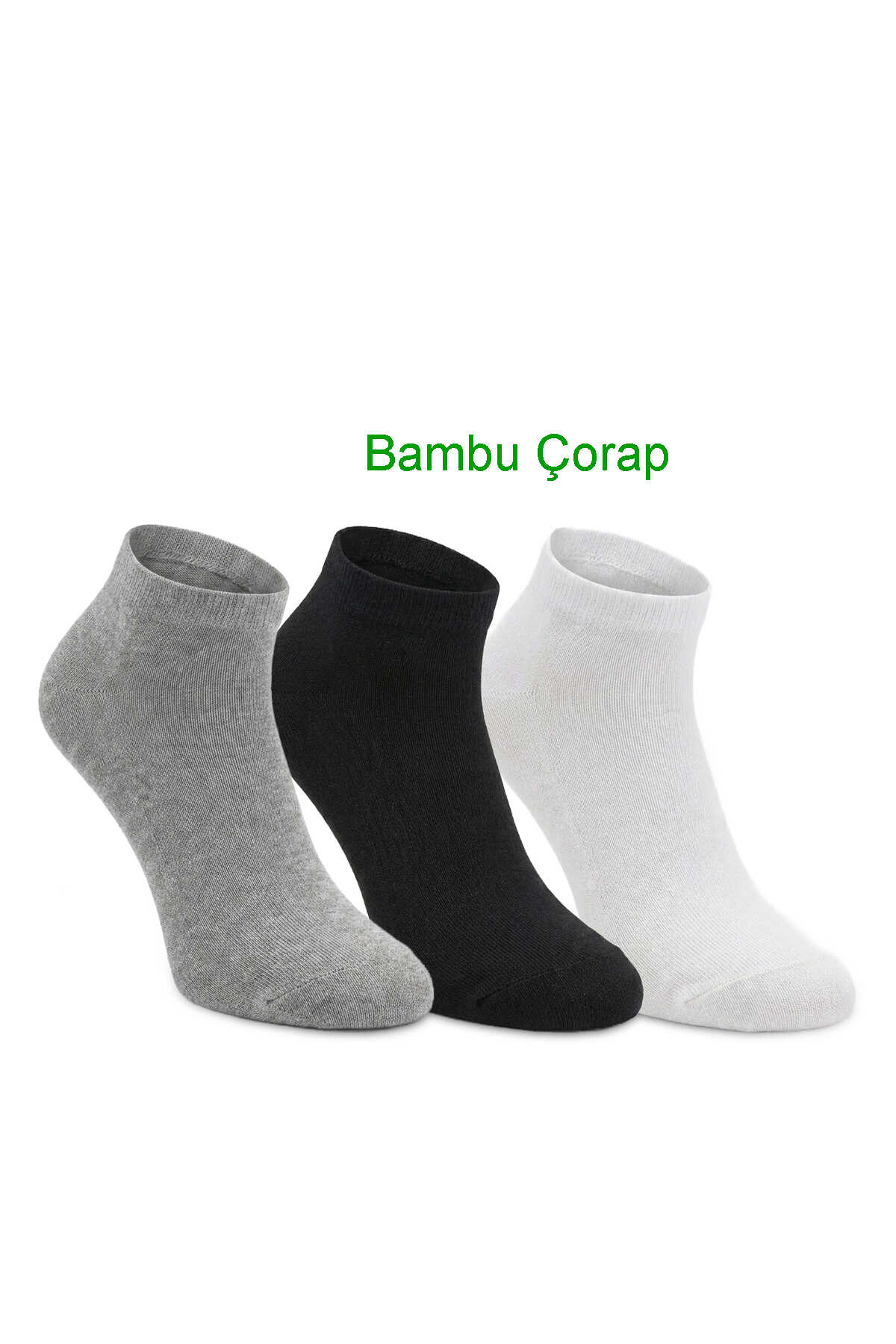 Slazenger - Slazenger JEFRY 3 lü Erkek Bambu Siyah / Gri Çorap