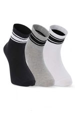 Slazenger - Slazenger JELLY 3 lü Erkek Siyah / Gri Çorap