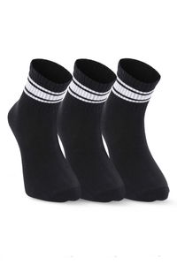 Slazenger - Slazenger JELLY 3 lü Erkek Siyah Çorap