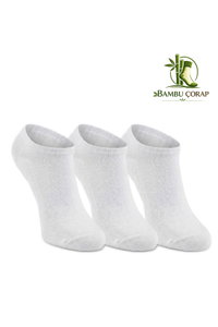 Slazenger - Slazenger JESTER 3 lü Kadın Bambu Beyaz Çorap
