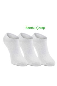 Slazenger - Slazenger JESTER 3 lü Kadın Bambu Beyaz Çorap