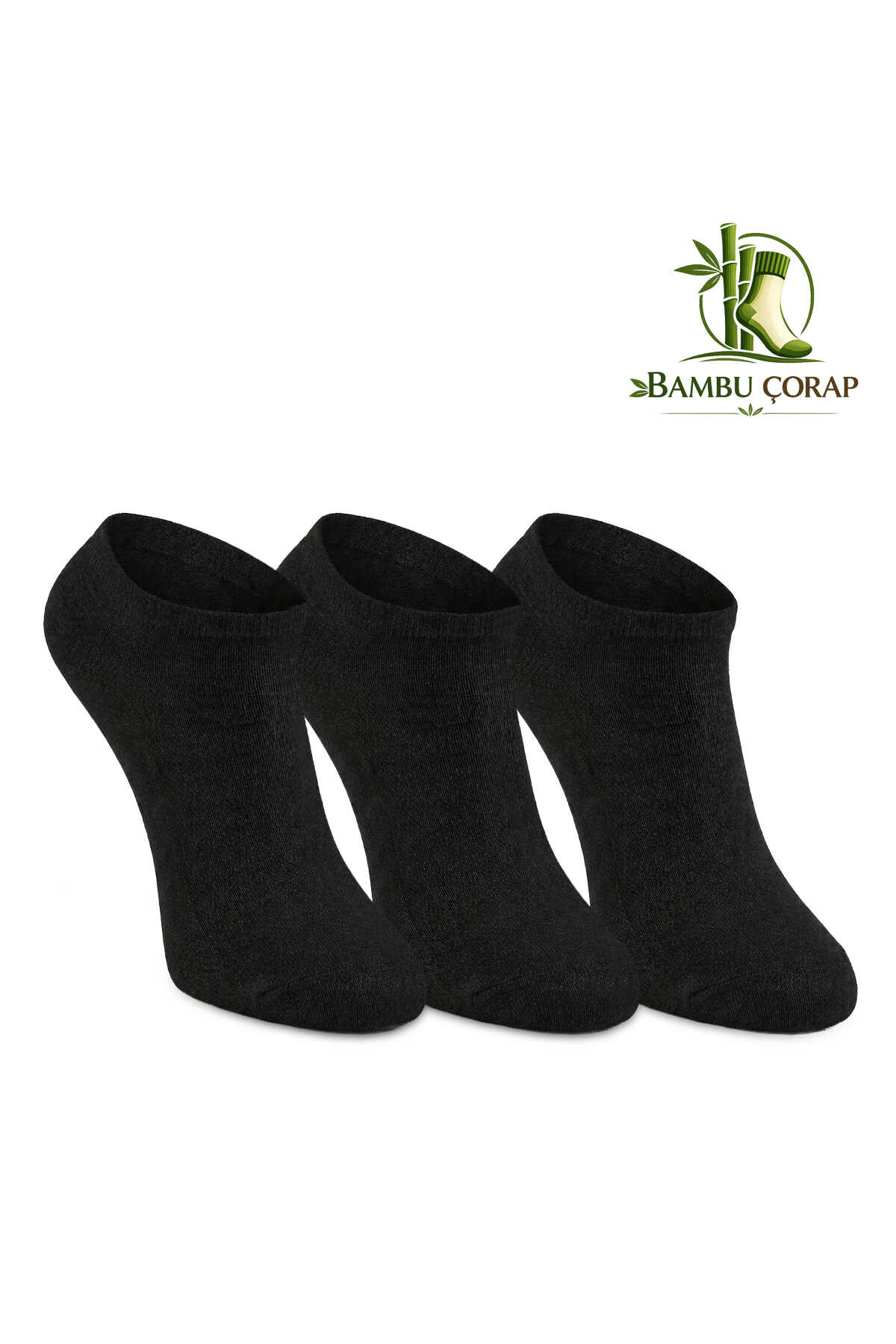 Slazenger - Slazenger JESTER 3 lü Kadın Bambu Siyah Çorap