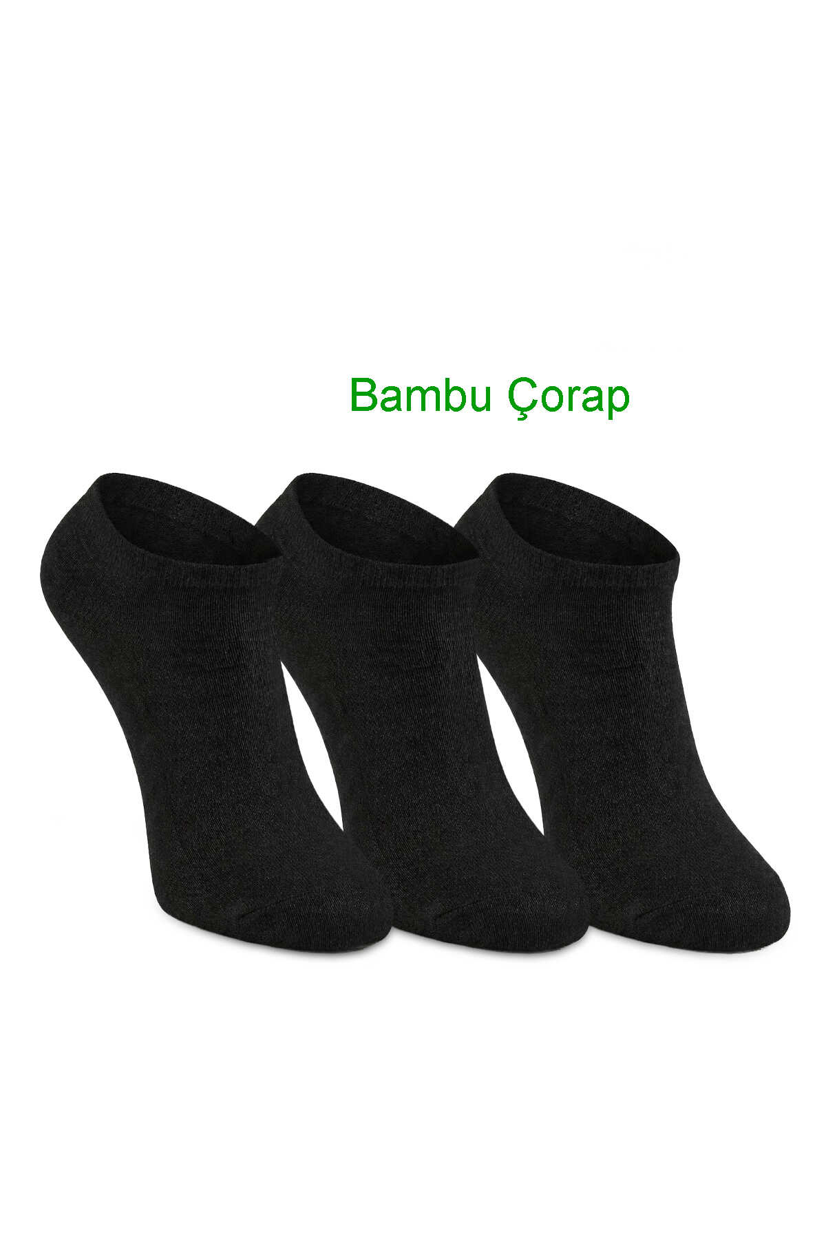 Slazenger - Slazenger JESTER 3 lü Kadın Bambu Siyah Çorap