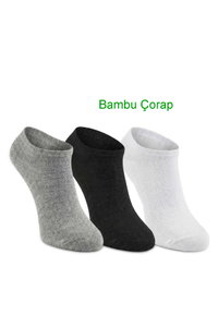 Slazenger - Slazenger JESTER 3 lü Kadın Bambu Siyah / Gri Çorap