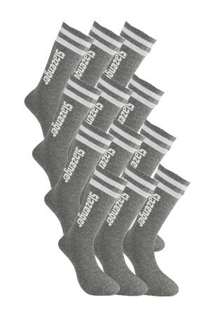 Slazenger JINN 12 li Set Erkek  Gri Çorap 