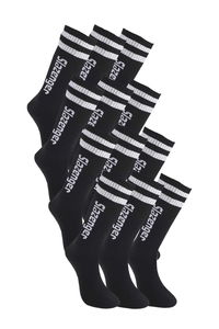 Slazenger - Slazenger JINN 12 li Set Erkek Siyah Çorap