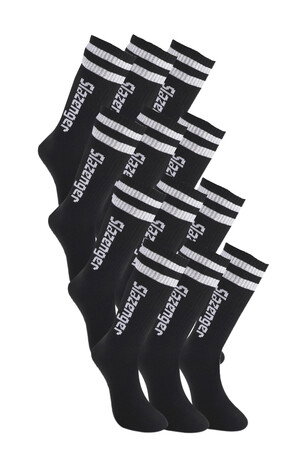 Slazenger JINN 12 li Set Erkek Soket Siyah Çorap 