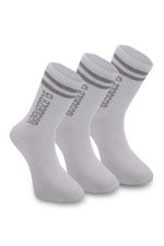Slazenger - Slazenger JINN 3 lü Erkek Spor Beyaz Çorap