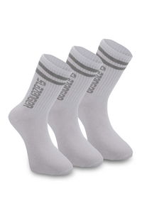 Slazenger - Slazenger JINN 3 lü Erkek Spor Beyaz Çorap