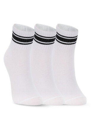 Slazenger JOKES 3  lü Kadın Soket Beyaz Çorap 