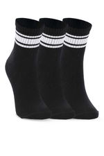 Slazenger - Slazenger JOKES 3 lü Kadın Siyah Çorap